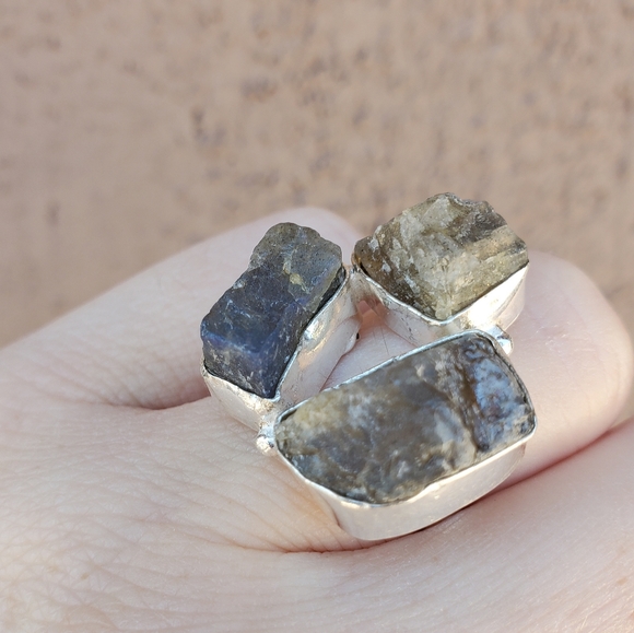 New Natural Kyanite 925 Silver Ring. - Picture 10 of 16
